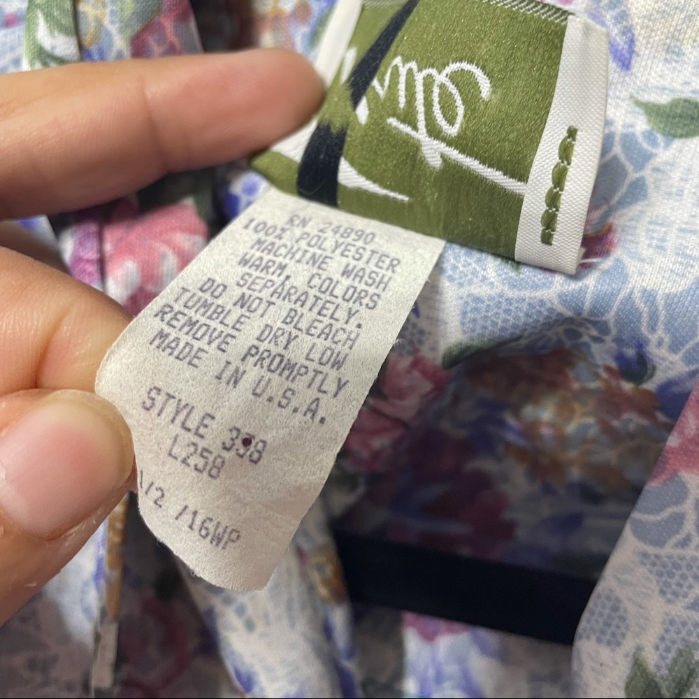 Vintage Tribrite Floral Dress Size 16P - Picture 4 of 8